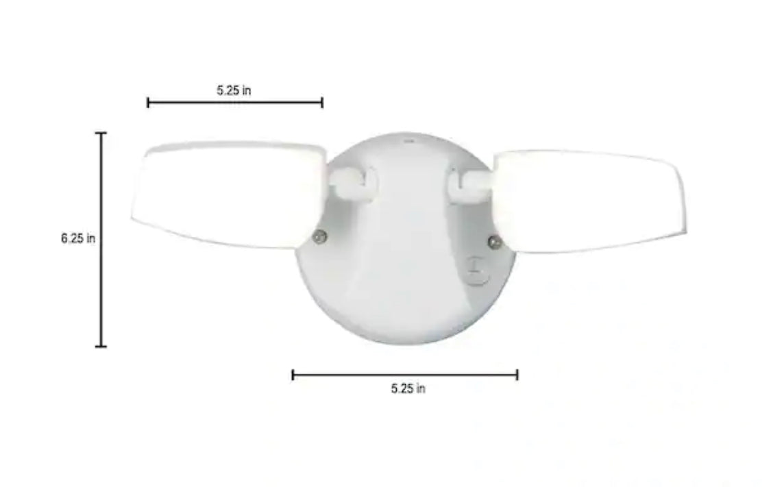 Halo FT 60-Watt 180° White Outdoor Integrated LED Flood Light with Dusk to Dawn - Damaged Box