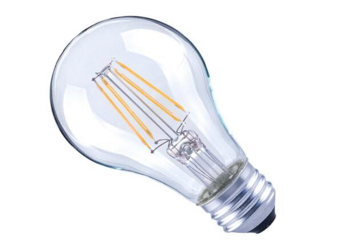 EcoSmart 40-Watt Equivalent A19 General Purpose Dimmable Clear Glass Filament Vintage Style LED Light Bulb Soft White (3-Pack) - Damaged Box
