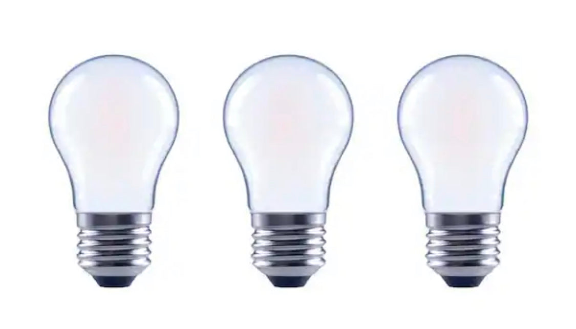 EcoSmart 60-Watt Equivalent A15 Dimmable Frosted Glass Filament LED Vintage Edison Light Bulb Bright White (3-Pack) - Damaged Box