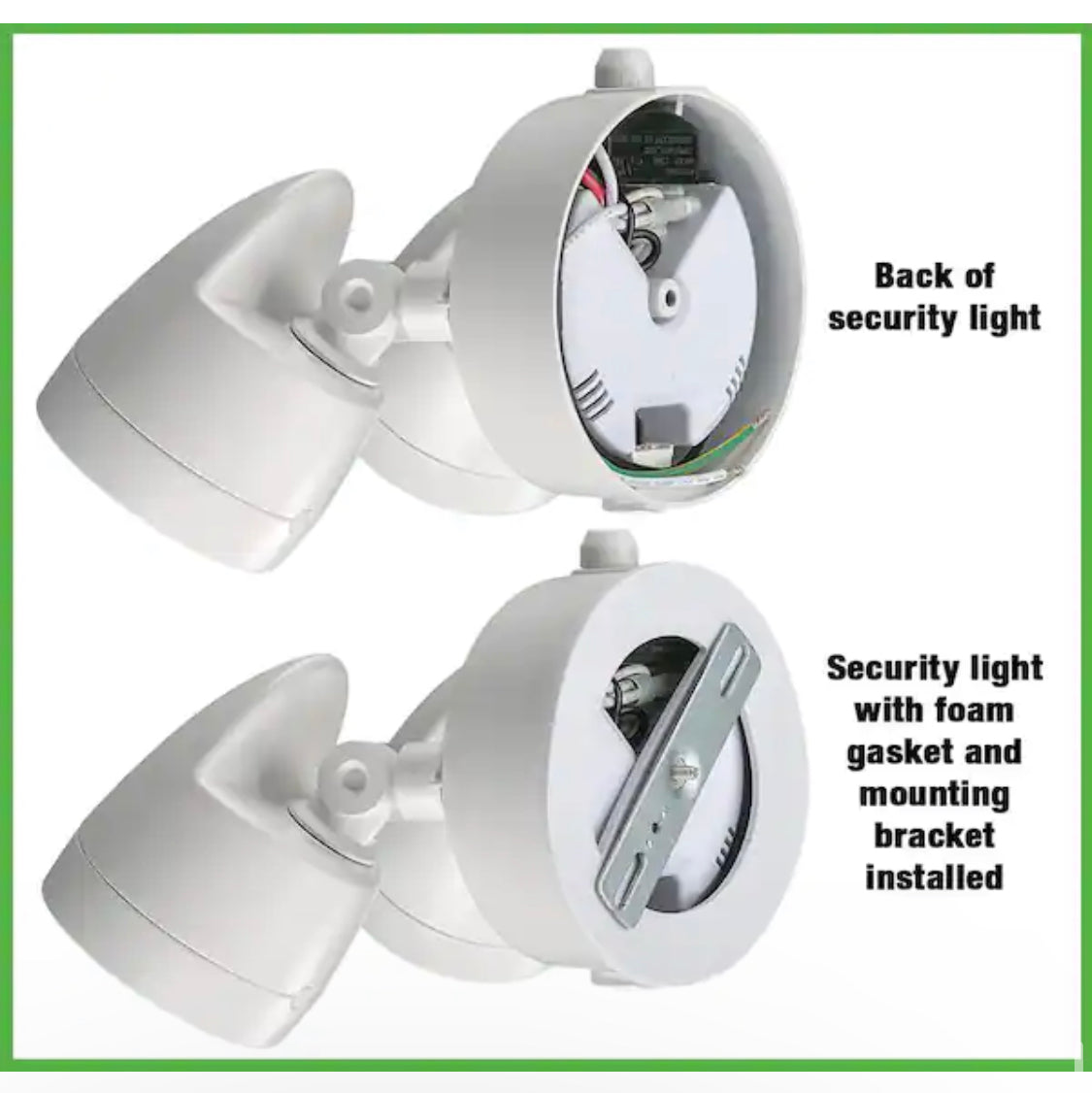 Commercial Electric Dusk to Dawn Sensor White Exterior Outdoor Twin Head LED Flood Light Security 1200 to 2400 Lumens 4000K Wet Rated - Damaged Box