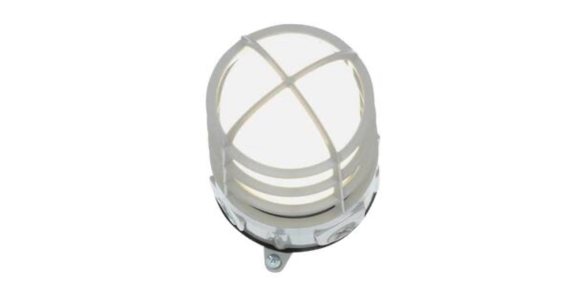 Halo VT 100-Watt Equivalent Integrated LED Gray Weather Resistant Canopy Light, 3500K - Damaged Box