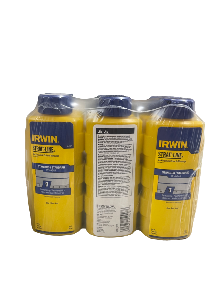 Irwin 8 Ounce Blue Standard Marking Chalk Six Pack