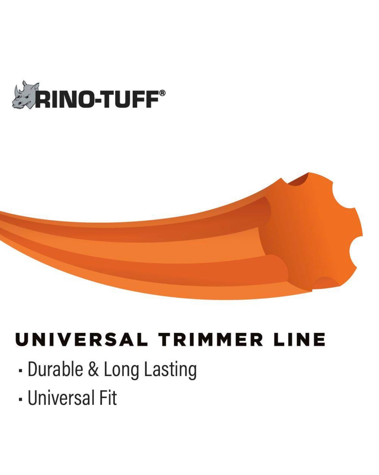 Rhino Tuff Universal Fit .095 in. x 125 ft. Gear Replacement Line for Gas and Select Cordless String Grass Trimmer Part/Lawn Edger New