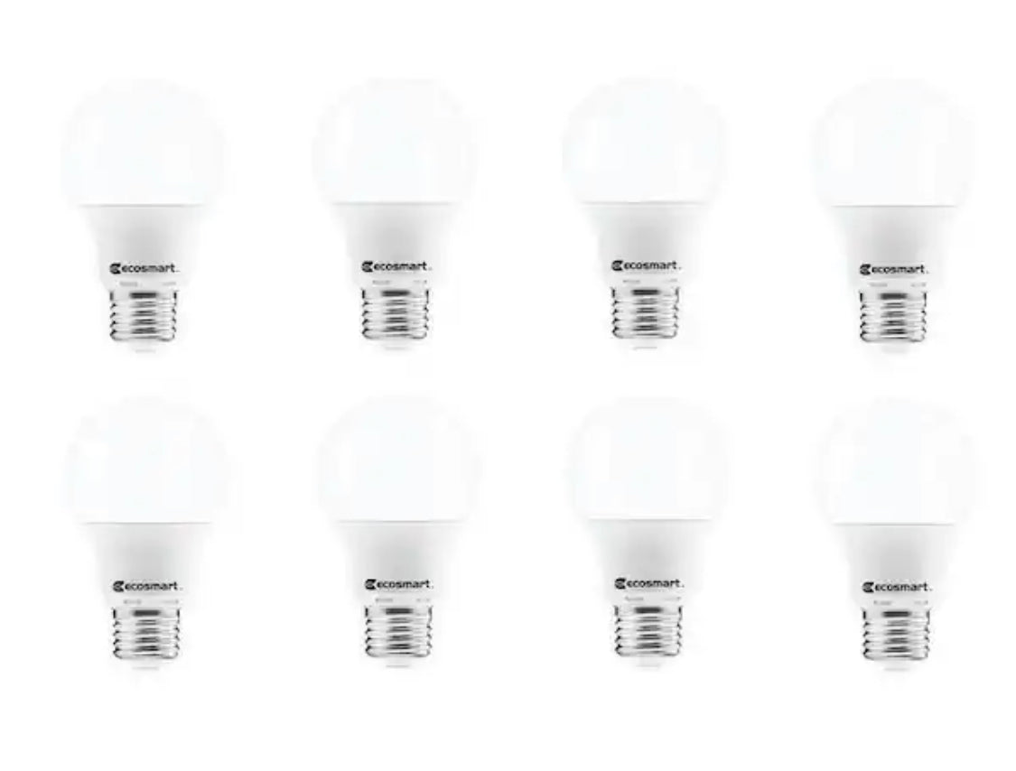 40-Watt Equivalent A19 Non-Dimmable LED Light Bulb Daylight (8-Pack) - Damaged Box