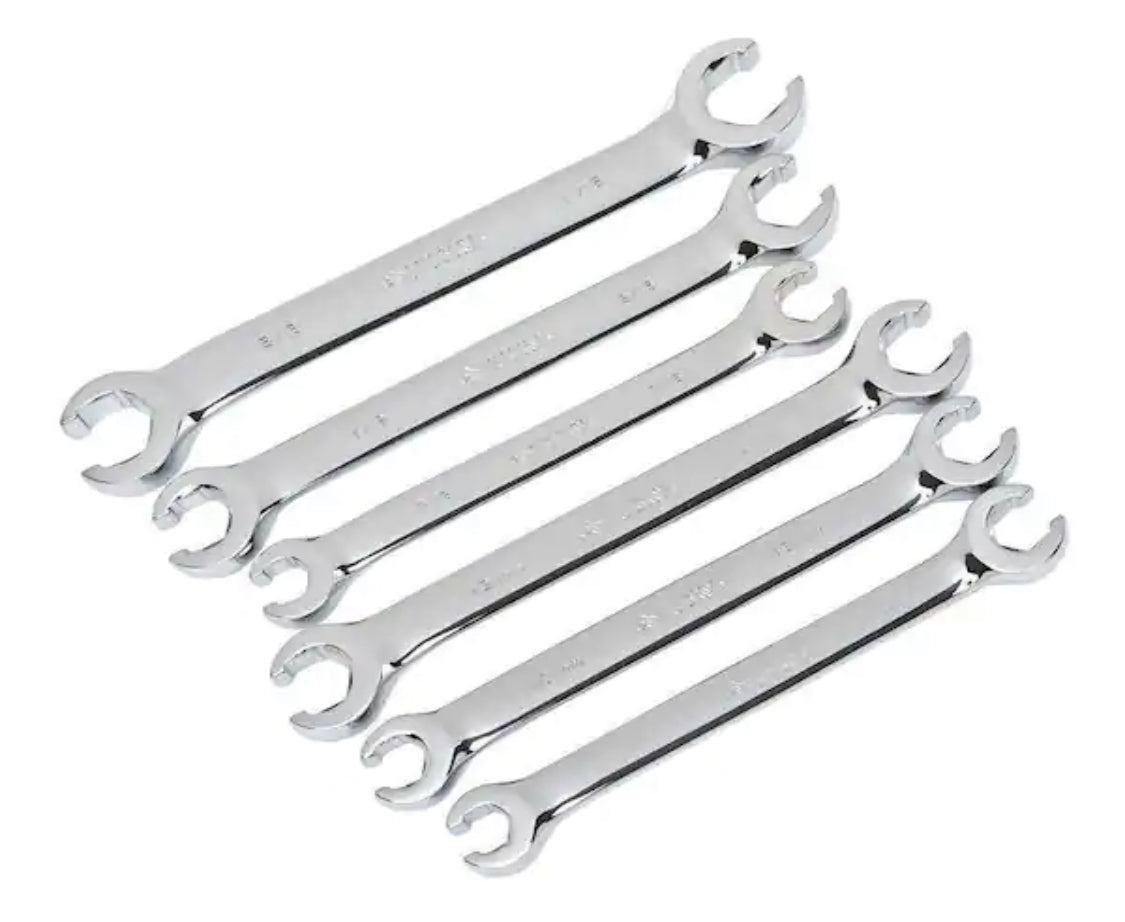 Husky SAE & MM Flare Nut Wrench Set (6-Piece)