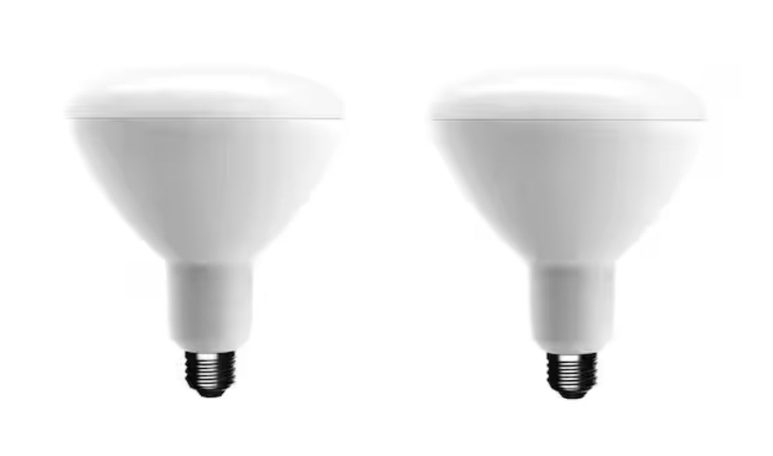 EcoSmart 75-Watt Equivalent BR40 Dimmable Energy Star LED Light Bulb Daylight (2-Pack) - Damaged Box