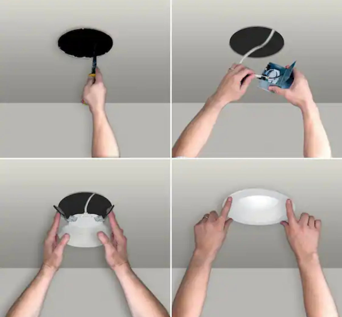 HALO RL 6 in. Color Selectable 2700K to 5000K Remodel Canless Recessed Integrated LED Kit - Damaged Box