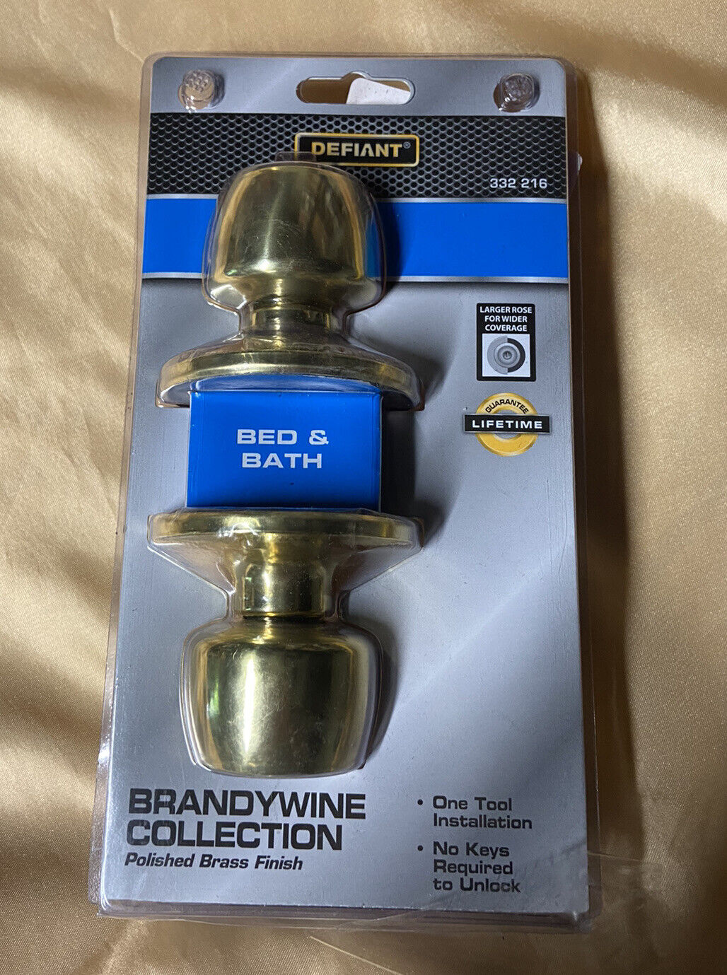 Defiant Brandywine Collection Polished Brass Finish Door Knobs Damaged Box