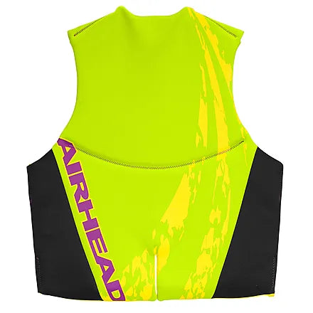 Airhead Neolite Swoosh Neon Yellow Life Jacket Size Medium