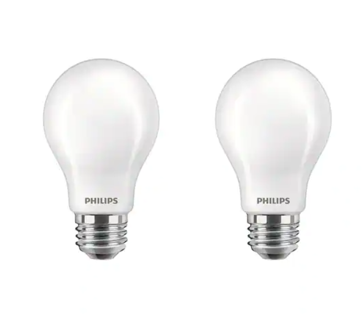 Philips 40-Watt Equivalent A19 Dimmable with Warm Glow Dimming Effect Energy Saving LED Light Bulb Soft White 2700K 2 Pack DAMAGED BOX