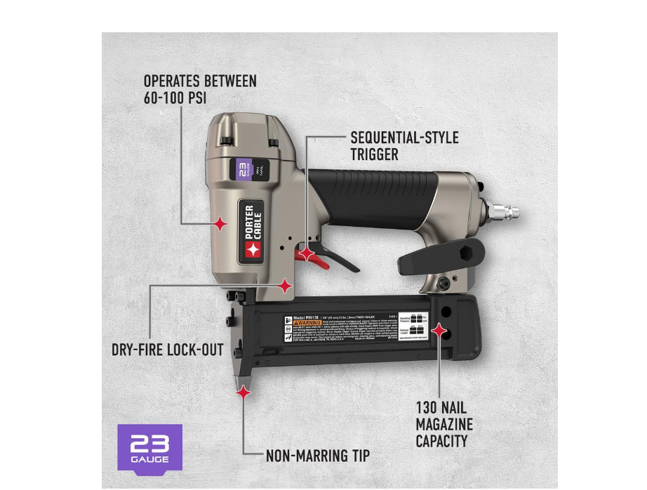 Porter Cable 23 Gauge 1 3/8 in. Pin Nailer