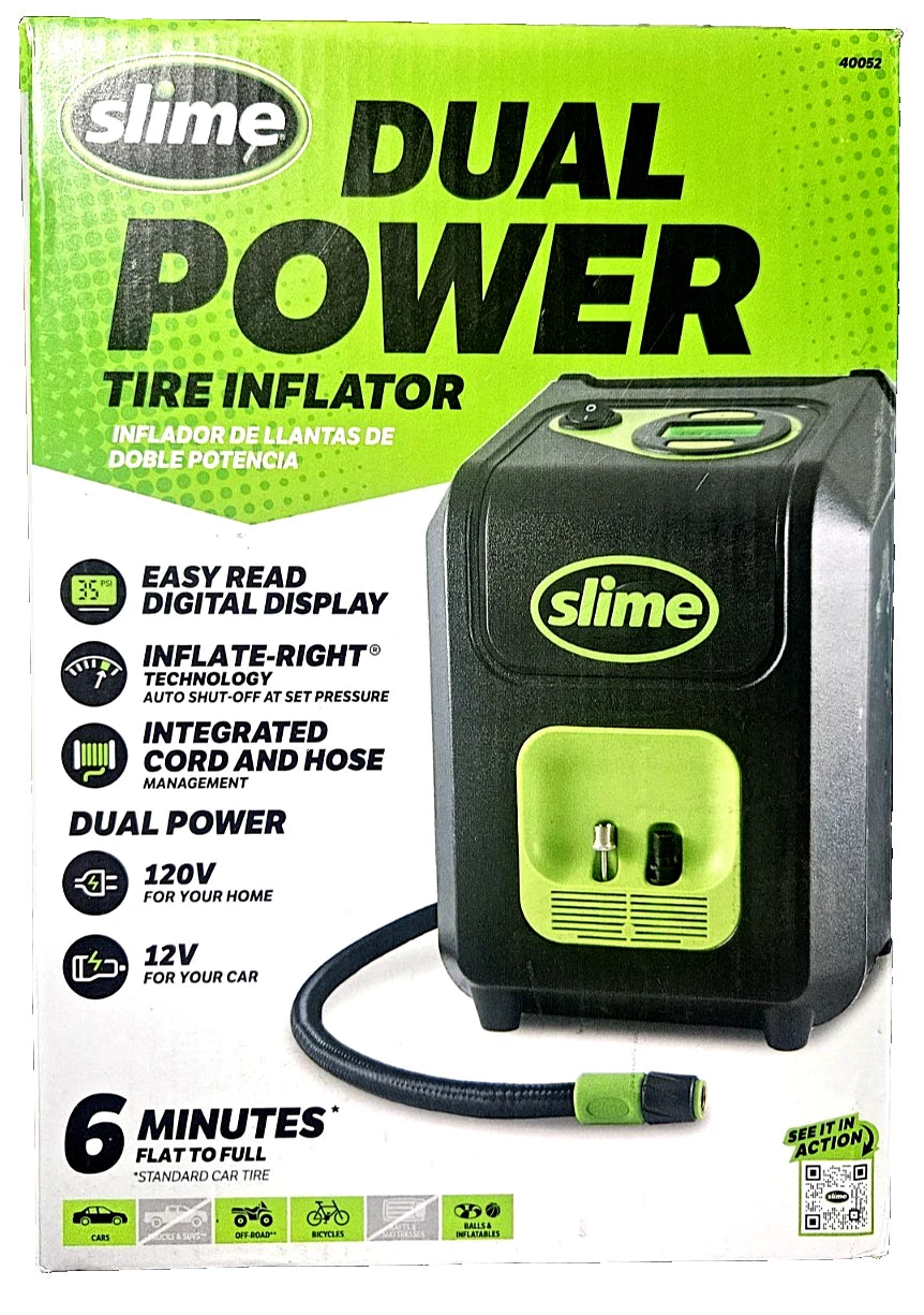 40052 Slime Dual Power Tire Inflator