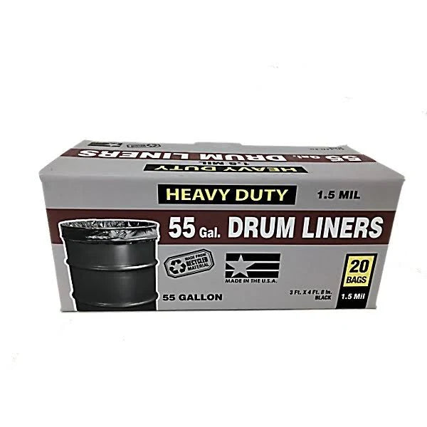 00030 Heavy Duty 55 Gallon Drum Liner Trash Bags