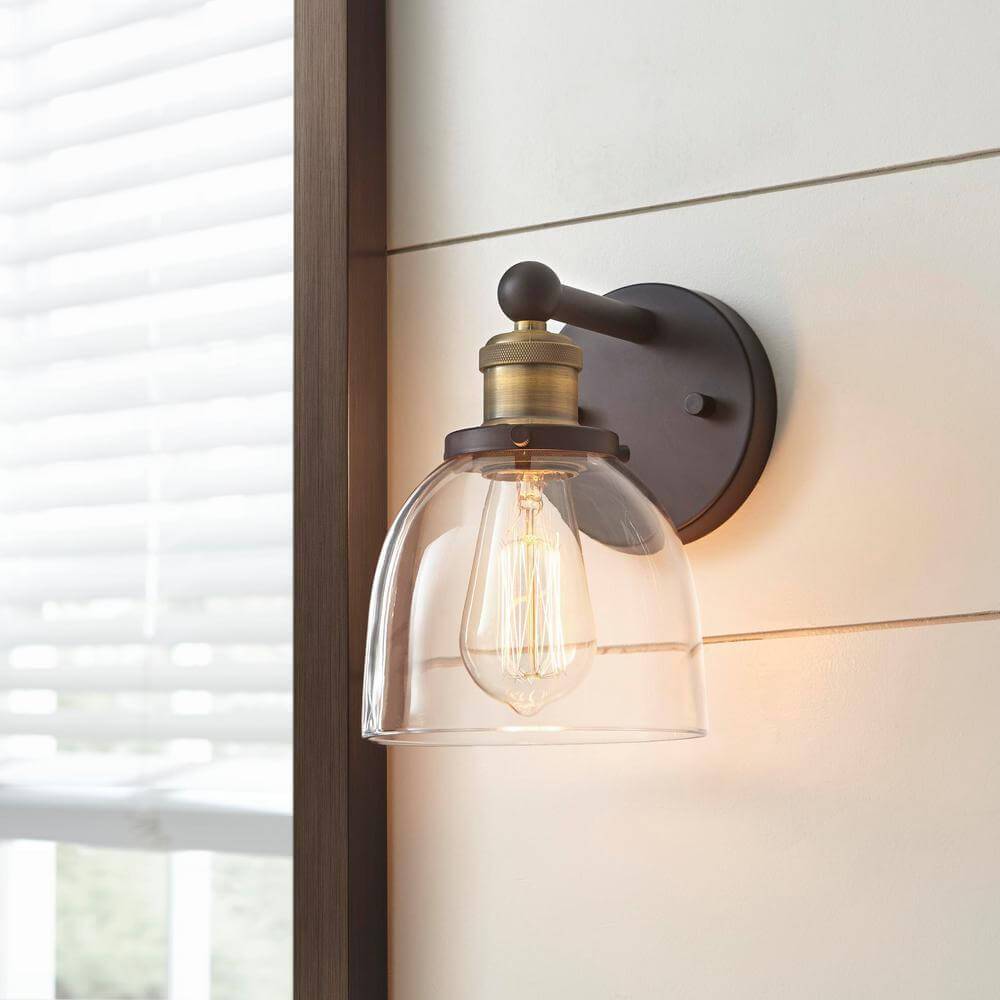 1-Light Artisan Bronze Wall Sconce Damaged Box-sconces & wall fixtures-Tool Mart Inc.