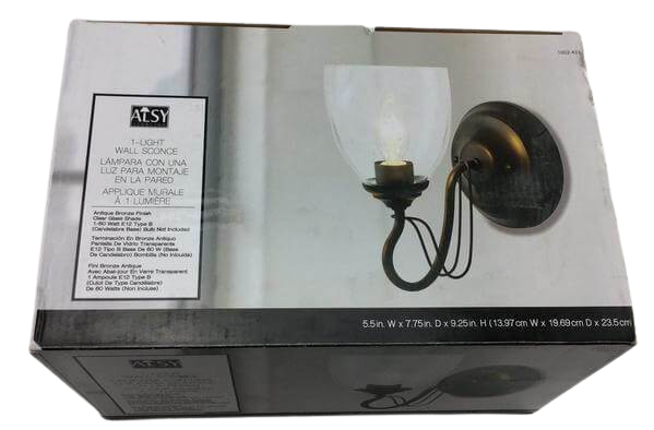 Alsy Lighting 1 Light Bronze Wall Sconce Damaged Box