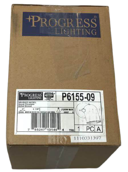 Progress Lighting 1 Light Brushed Nickel Spotlight Fixture with On Off Switch Damaged Box