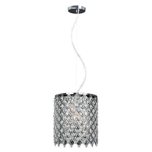 1-Light Crystal and Chrome Chandelier Damaged Box-Lighting-Tool Mart Inc.