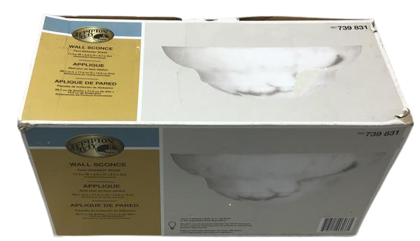 Hampton Bay Light Faux Alabaster Wall Sconce Damaged Box