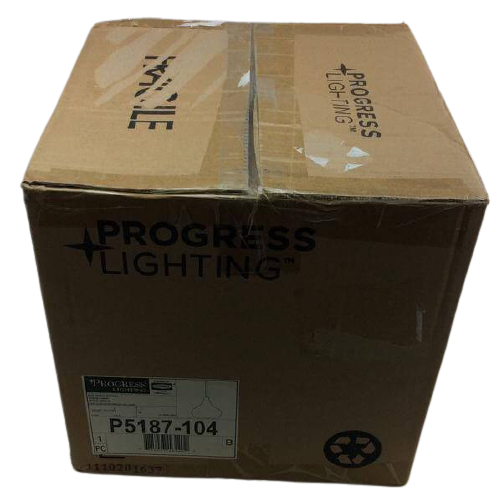 Progress Lighting 1 Light Polished Nickel Pendant with Metal Shade Damaged Box