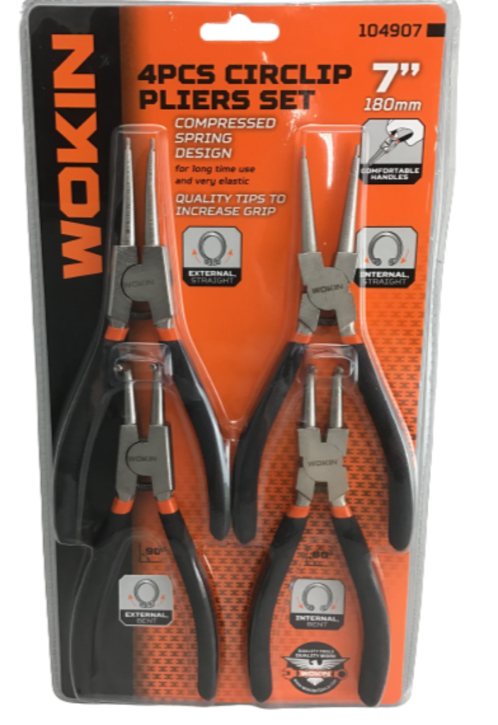 Wokin Circlip Pliers Four Piece 7 Inch Set