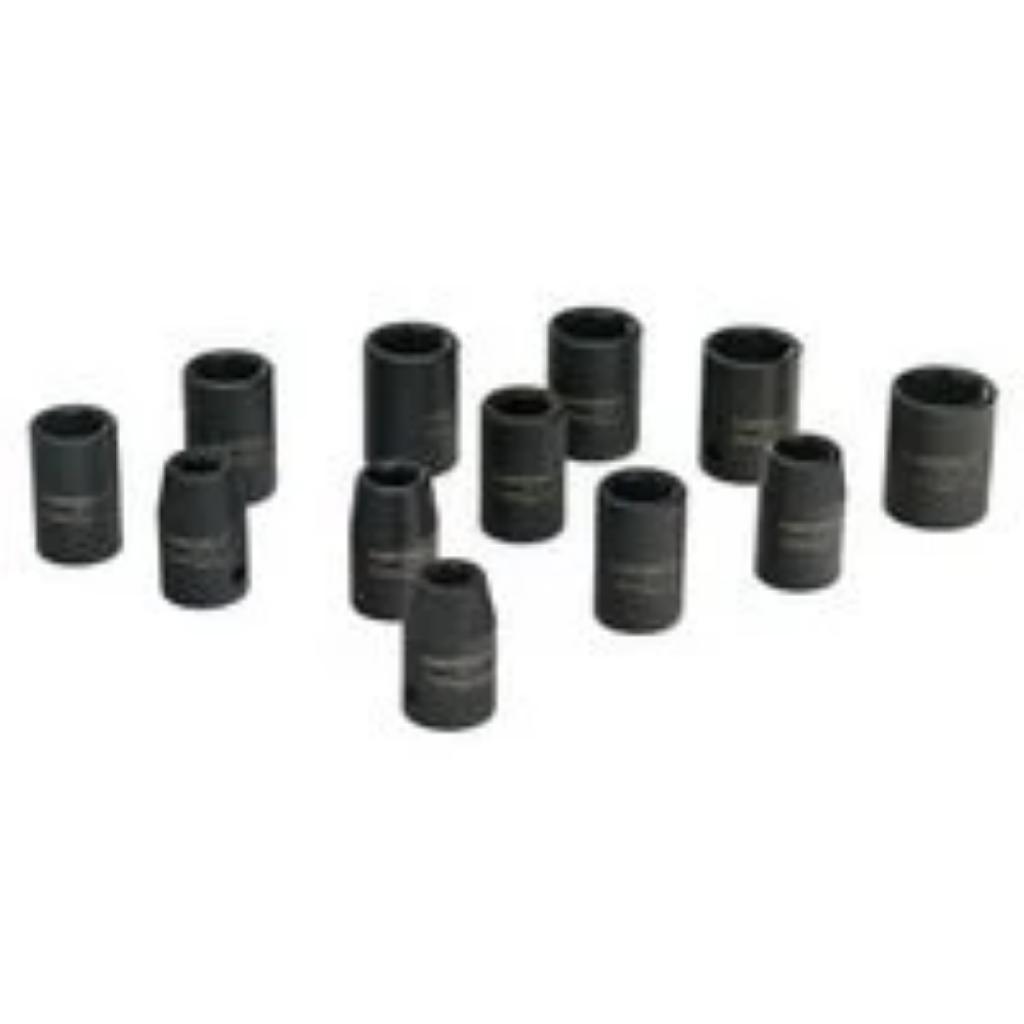 11 Piece Impact Metric Socket Set Powerbuilt-ratchets, sockets, & adapters-Tool Mart Inc.