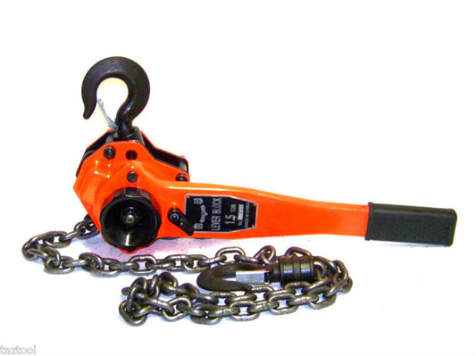 Lever Chain Hoist 1 1/2 Ton With 5 Foot Lift