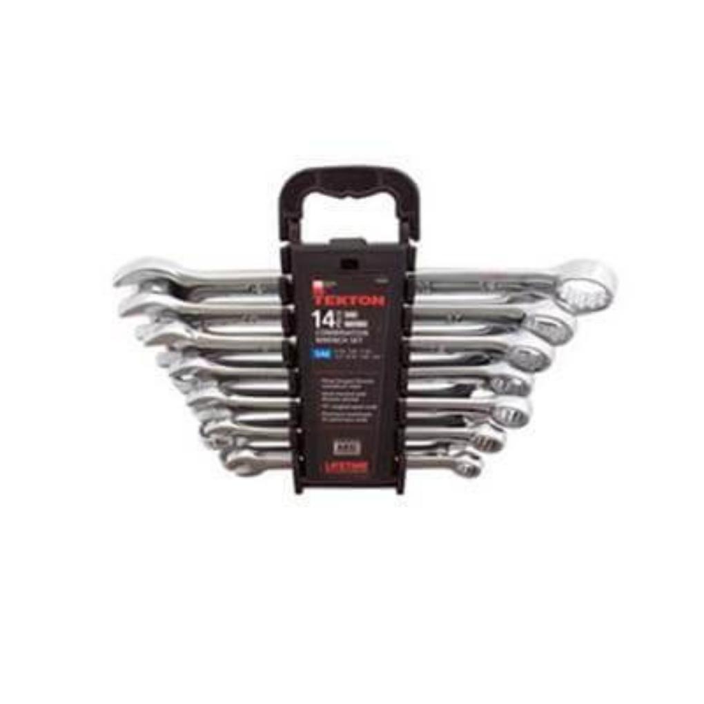 14 PC Combination Wrench Set (SAE/Metric) Tekton-wrenches & wrench sets-Tool Mart Inc.