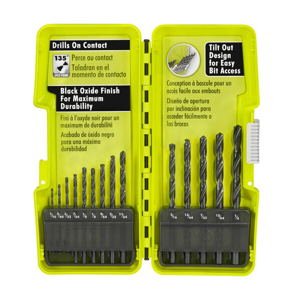Ryobi 14 Piece Black Oxide Drill Bit Set