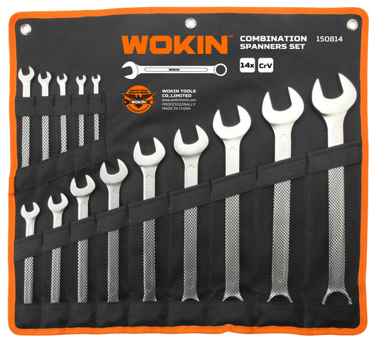 Wokin 14 Piece Combination Spanners Set Wrench