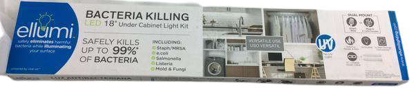 Ellumi 18 inch Antibacterial LED White Under Cabinet Light Damaged Box