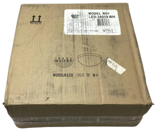Trans Globe 18 Watt White Integrated LED Flush Mount Damaged Box