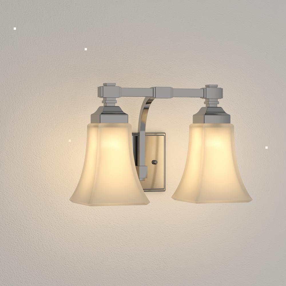 2-Light Chrome Bath Light Damaged Box-vanity lights-Tool Mart Inc.