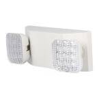 2-Light Plastic White LED Emergency Fixture Unit with Adjustable Optics Damaged Box-emergency lights-Tool Mart Inc.