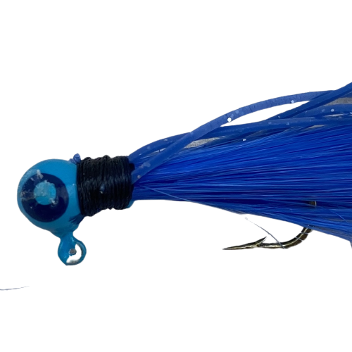 Paps Hair Jig 5 Pack Blue Head Blue Tail