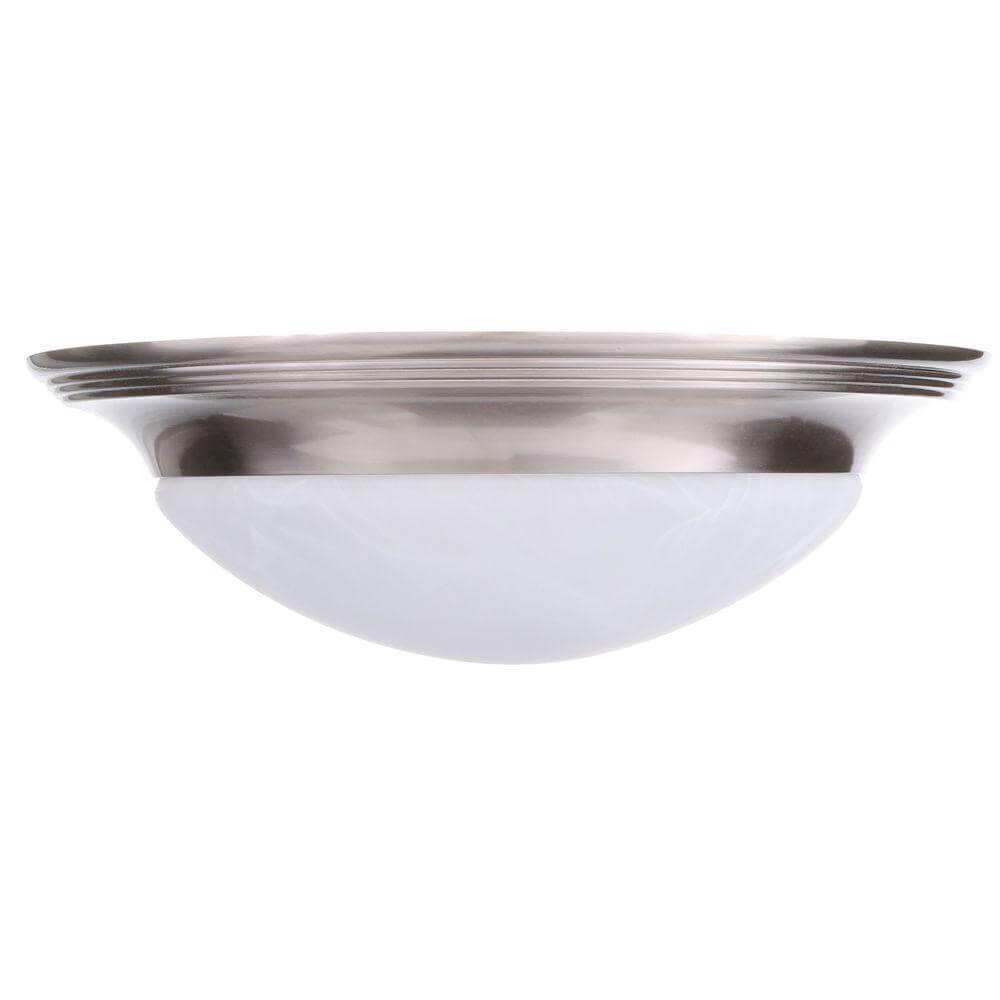 3-Light Brushed Nickel Flush Mount Damaged Box-bay & strip lights-Tool Mart Inc.