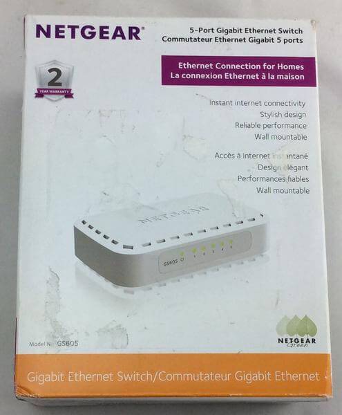 5-Port Ethernet Gigabit Switch Damaged Box-antennae & wifi-Tool Mart Inc.