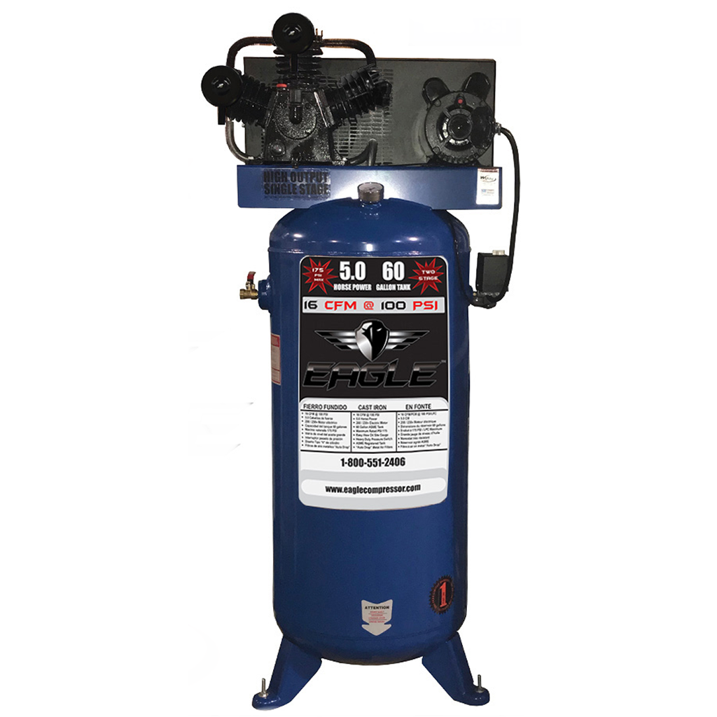 5 Horse Power 60 Gallon Eagle Air Compressor
