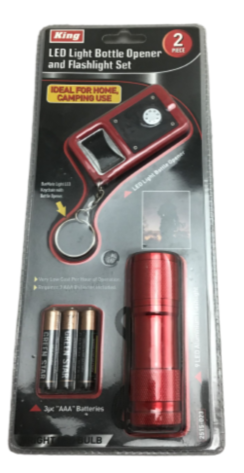 LED Light Bottle Opener and Flashlight Set