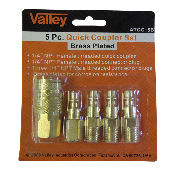 5 Piece Quick Coupler Brass