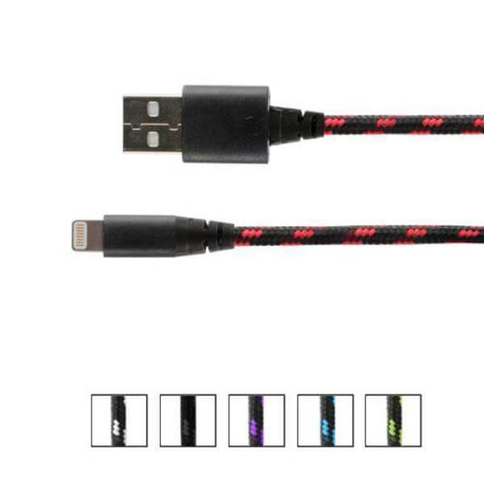6 ft. Braided Cable (Blue and Black) for Lightning Damaged Box-Cell Phone Accessories-Tool Mart Inc.