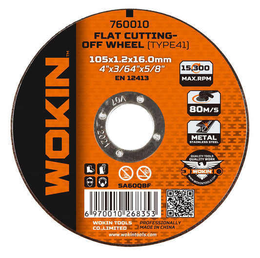 Wokin Flat Cutting Off Wheel 4 Inch