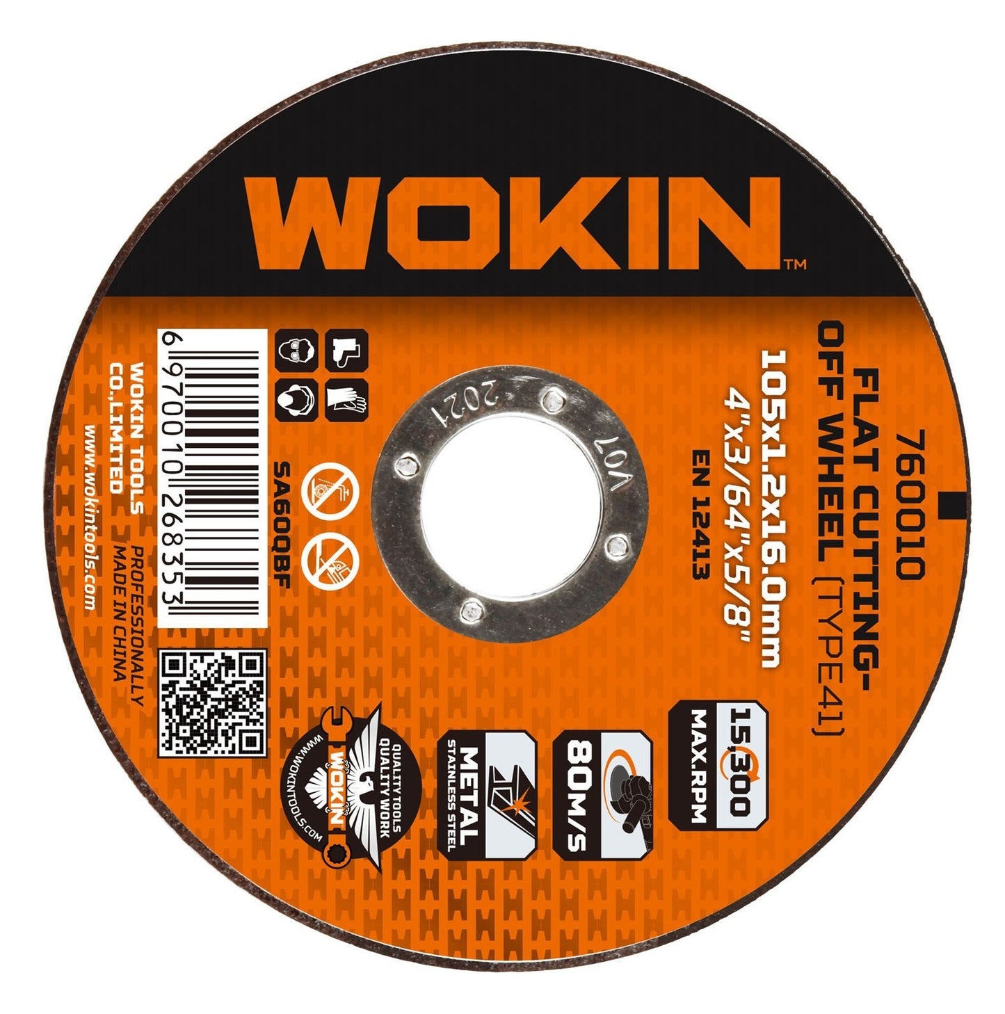 Wokin Flat Cutting Off Wheel 4 Inch
