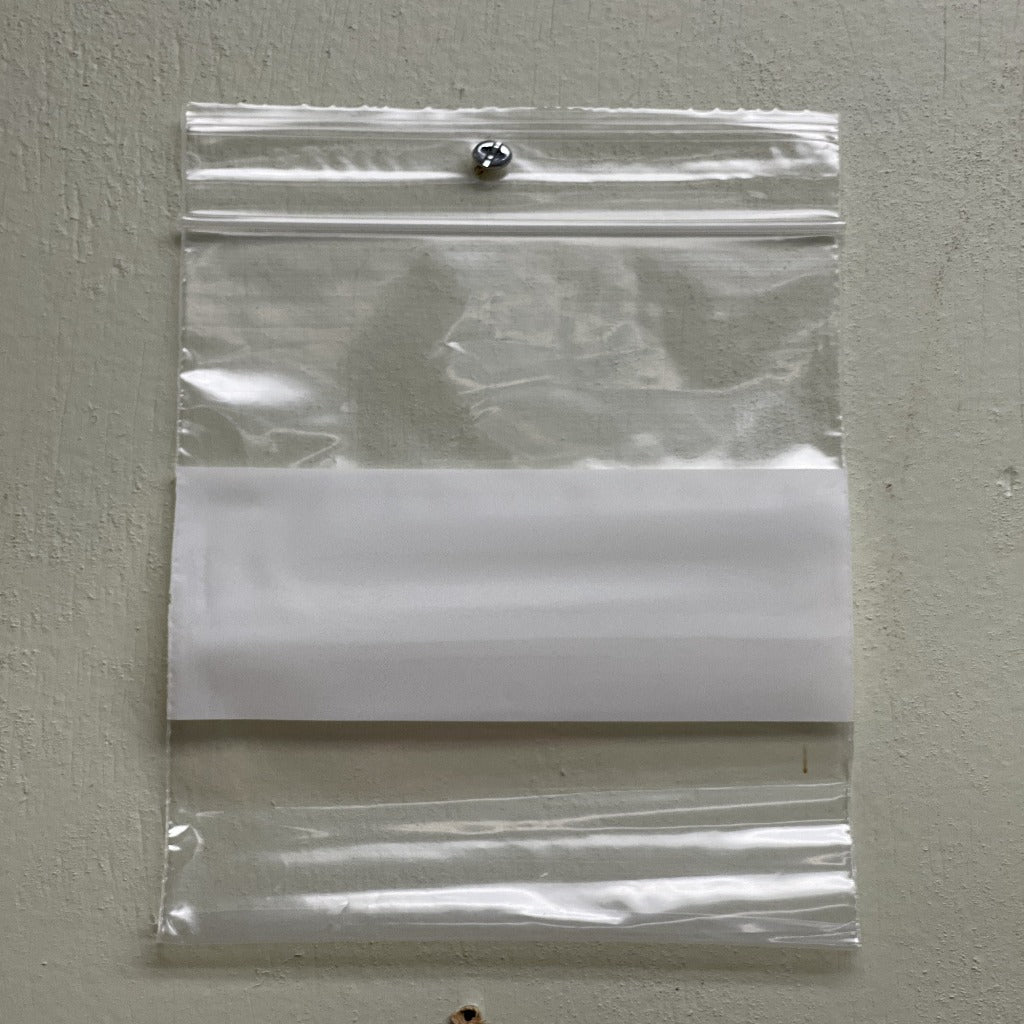 Zipclose Bag With White Block and Hole