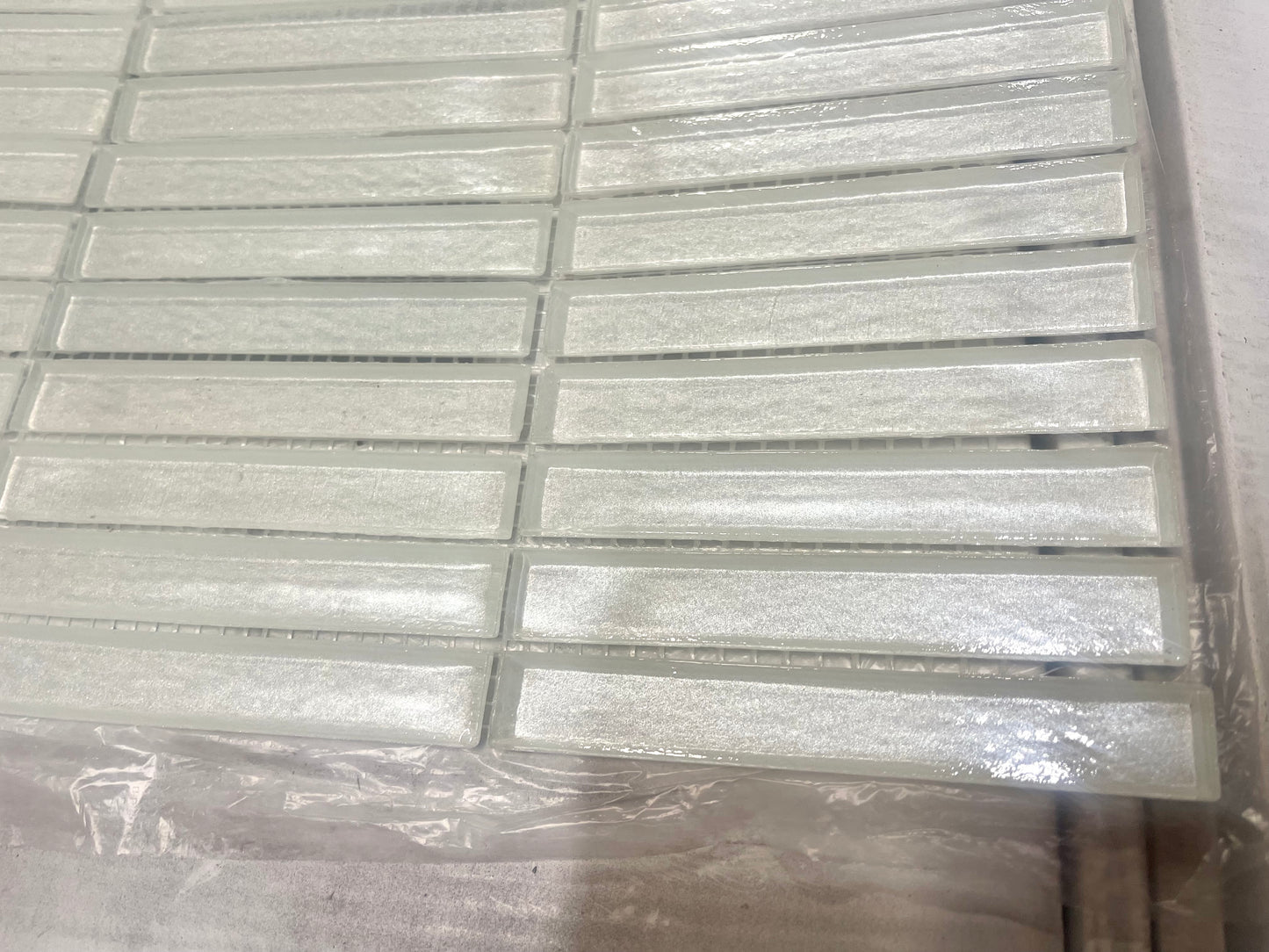 Seoul Stacked Brick Pattern Glass Mosaic Tile (Sold By The Box)