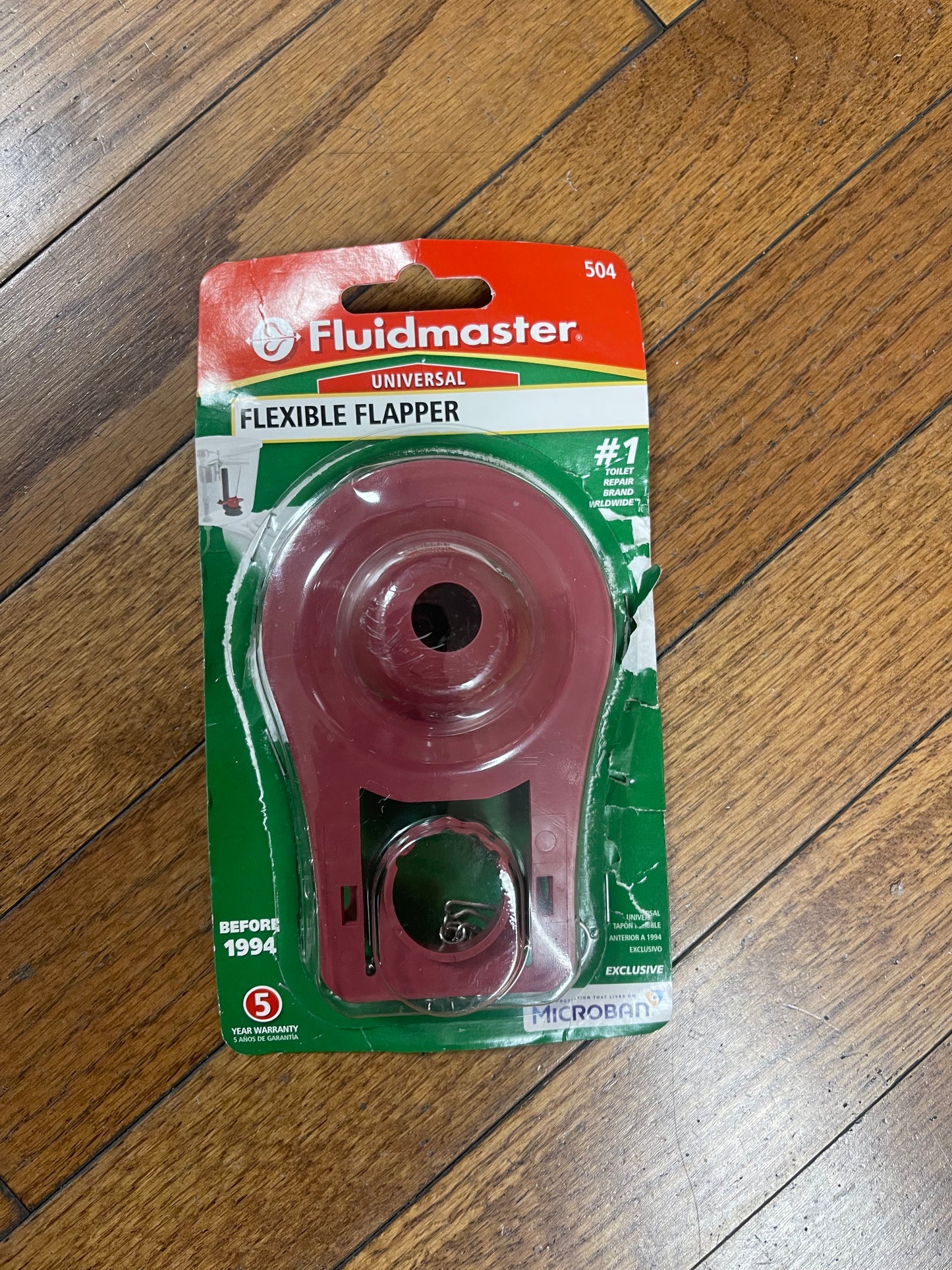 Fluidmaster 504 2 in. Universal Flexible Frame, Chlorine Resistant Toilet Tank Flapper Damaged Box