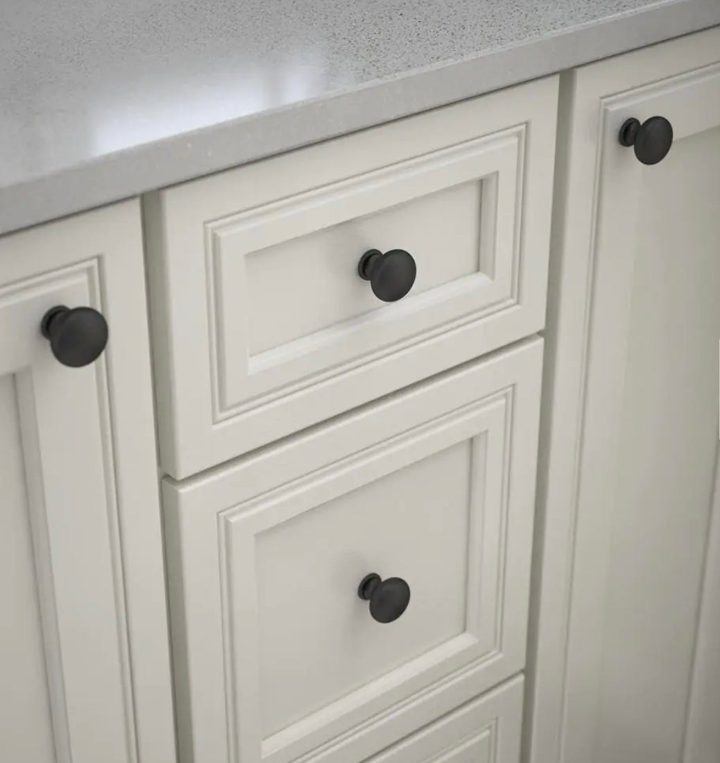 Liberty Classic Round 1-1/4 in. (32 mm) Matte Black Cabinet Knob