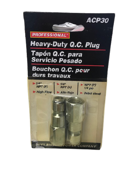 Devilbiss Air Power Quick Plug - 1/4 Inch NPT Female ACP30