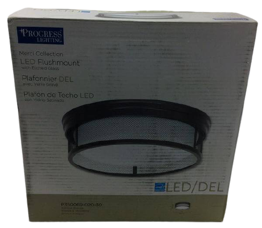 Progress Lighting 13 inch Merci Collection 1 Light Antique Bronze 17 Watt Integrated LED Flush Mount Damaged Box