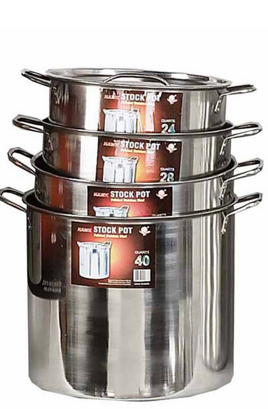Stainless Steel Jumbo Stock Pots 4pc