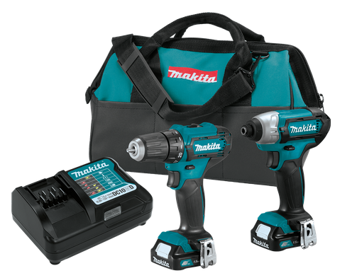 Makita 12V Max CXT Lithium Ion Cordless 2 Pc Combo Kit 1.5Ah Refurbished